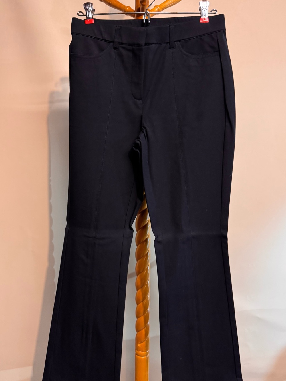 Women’s Isaac Mizrahi Live Black Flare Wide-Leg Stretch Jeans Size 2P